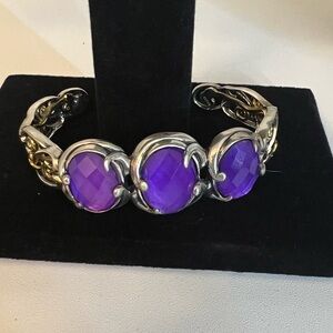 Carolyn Pollack Coronation Mixed Metal Cuff - Medium